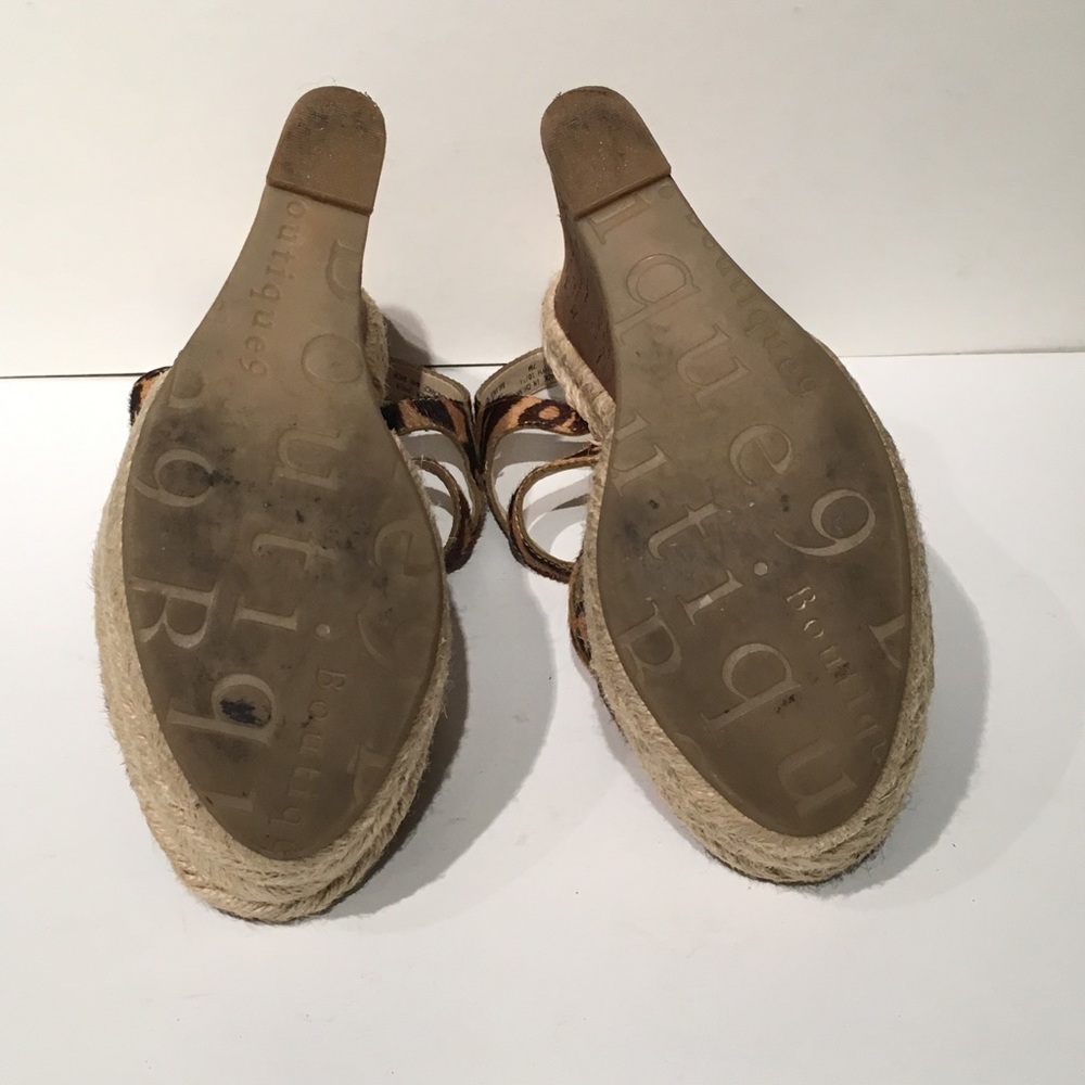 Boutique 9 Leopard Calf-hair Platform Wedges - Picture 6 of 7